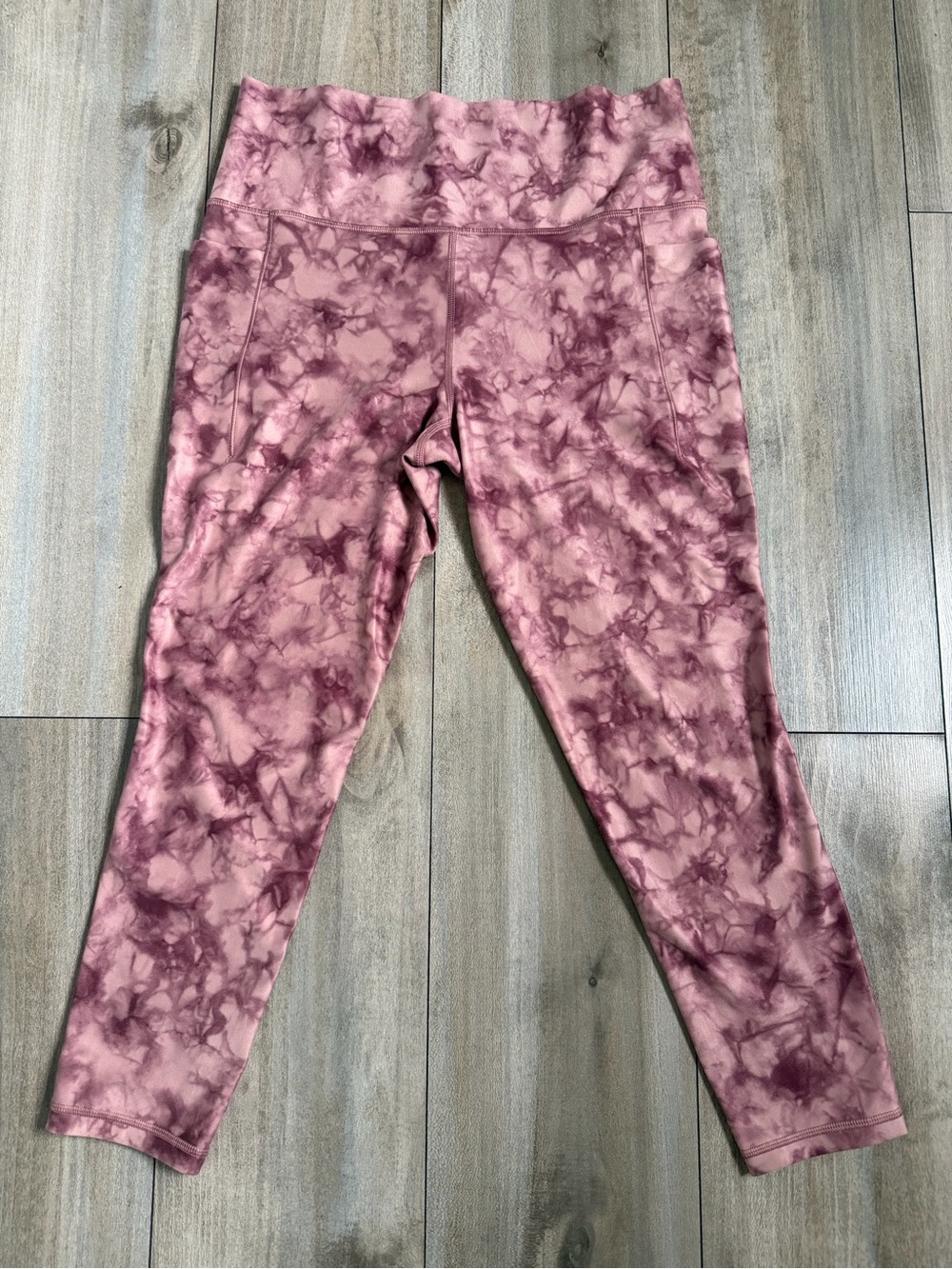 Athleta Pink Tie-Dye High-Waist Leggings